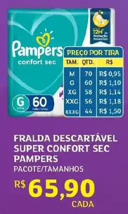 Assaí Atacadista Fralda descartável super confort sec pampers oferta