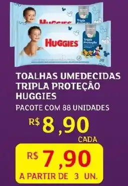 Assaí Atacadista Toalhas umedecidas tripla proteção huggies oferta
