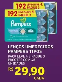 Assaí Atacadista Lenços umedecidos pampers tipos oferta