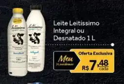 Verdemar Supermercado Leite Leitissimo Integral ou Desnatado oferta