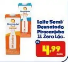 Boa Supermercados Leite Semi/ Desnatado Piracanjuba Zero Lac. oferta