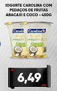 Tatico Iogurte carolina com pedaços de frutas abacaxi e coco oferta