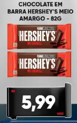 Tatico Chocolate em barra hershey's meio amargo oferta