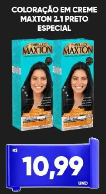 Coloração em creme maxton 2.1 preto especial