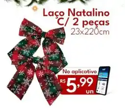 Supermercados Baklizi Laço Natalino C/ 2 peças oferta