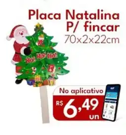 Supermercados Baklizi Placa Natalina P/ fincar oferta