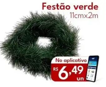 Supermercados Baklizi Festão verde oferta