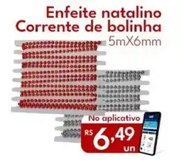 Supermercados Baklizi Enfeite natalino Corrente de bolinha oferta