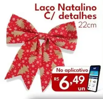 Supermercados Baklizi Laço Natalino C/ detalhes oferta
