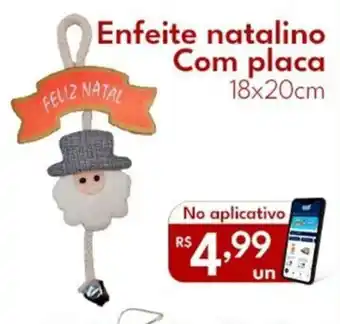Supermercados Baklizi Enfeite natalino Com placa oferta