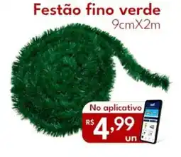 Supermercados Baklizi Festão fino verde oferta