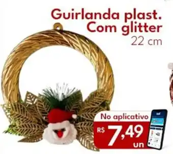 Supermercados Baklizi Guirlanda plast. Com glitter oferta