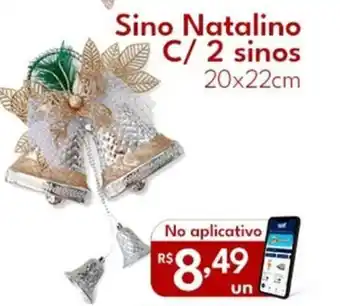 Supermercados Baklizi Sino Natalino C/ 2 sinos oferta