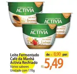 Atacadão Leite Fermentado Café da Manhã Activia Resfriado oferta