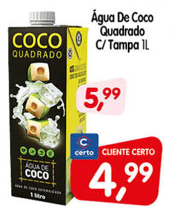 Cercadão Agua de Coco Quadrado c/ Tampa 1L oferta