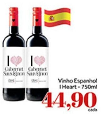 Shibata Supermercados Vinho Espanhol I Heart 750ml oferta