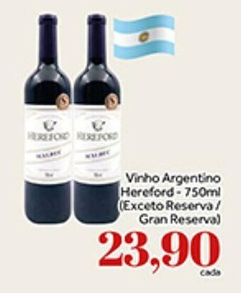 Shibata Supermercados Vinho Argentino Hereford 750ml oferta