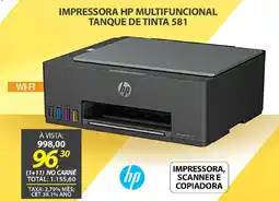 Lojas Cem Impressora hp multifuncional tanque de tinta 581 oferta