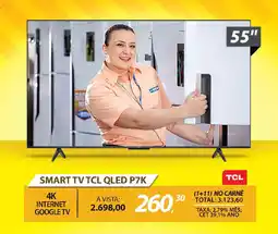 Lojas Cem Smart tv tcl qled p7k oferta