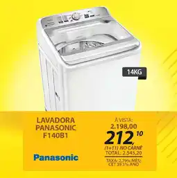 Lojas Cem Lavadora panasonic f140b1 oferta