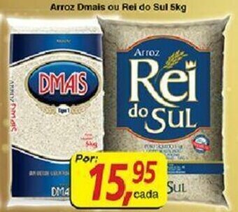 Supermercados Guanabara Arroz Dmais ou Rei do Sul 5kg oferta