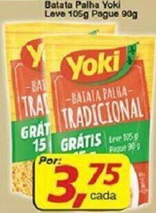 Supermercados Guanabara Batata Palha Yoki Leve 105g Pague 90g oferta