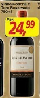 Supermercados Guanabara Vinho Concha y Toro Reservado 750ml oferta