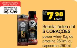 Cometa Supermercados Bebida láctea uht 3 CORAÇÕES oferta