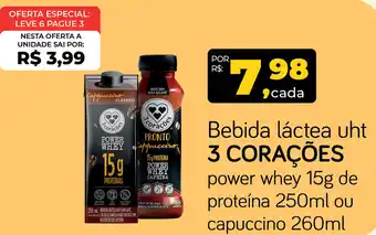 Bebida láctea uht 3 CORAÇÕES