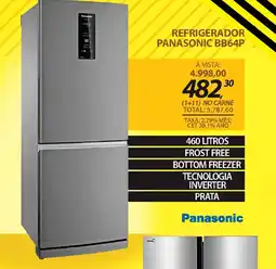 Lojas Cem Refrigerador panasonic bb64p oferta