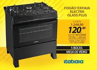 Lojas Cem Fogão itatiaia electra glass plus oferta