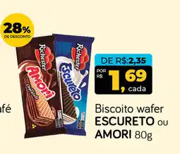 Cometa Supermercados Biscoito wafer ESCURETO OU AMORI oferta