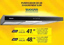 Lojas Cem Purificador de ar suggar new slim 60cm oferta