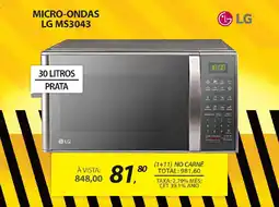 Lojas Cem Micro-ondas lg ms3043 oferta