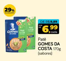 Cometa Supermercados Patê GOMES DA COSTA oferta