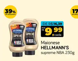 Cometa Supermercados Maionese HELLMANN'S supreme NBA oferta