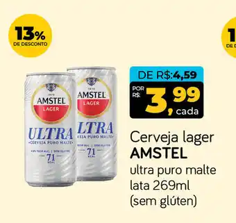 Cometa Supermercados Cerveja lager AMSTEL ultra puro malte lata oferta