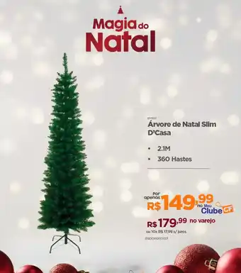 Árvore de Natal Slim D'Casa