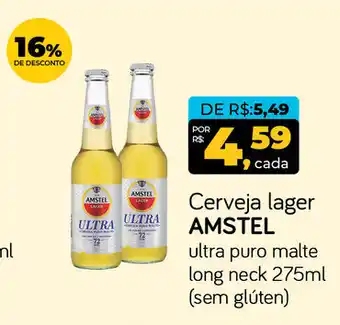 Cometa Supermercados Cerveja lager AMSTEL ultra puro malte long neck oferta