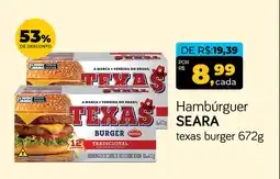 Cometa Supermercados Hambúrguer SEARA texas burger oferta