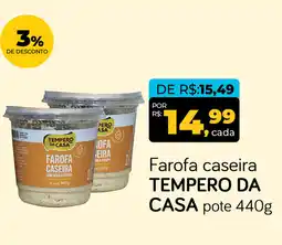 Cometa Supermercados Farofa caseira TEMPERO DA CASA pote oferta