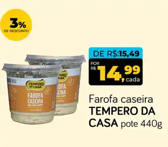 Cometa Supermercados Farofa caseira TEMPERO DA CASA pote oferta
