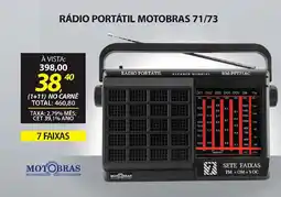 Lojas Cem Rádio portátil motobras 71/73 oferta