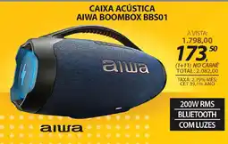 Lojas Cem Caixa acústica aiwa boombox bbs01 oferta