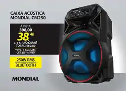 Lojas Cem Caixa acústica mondial cm250 oferta