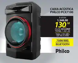 Lojas Cem Caixa acústica philco pcx7100 oferta