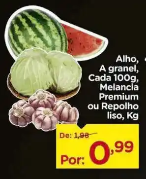 Carrefour Alho, A granel, Melancia Premium ou Repolho liso, oferta