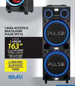 Lojas Cem Caixa acústica multilaser pulse sp516 oferta