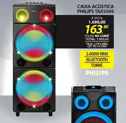 Lojas Cem Caixa acústica philips tax5509 oferta