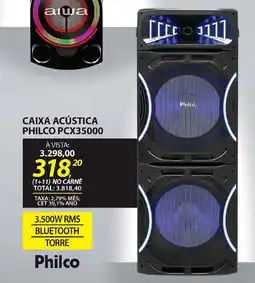 Lojas Cem Caixa acústica philco pcx35000 oferta